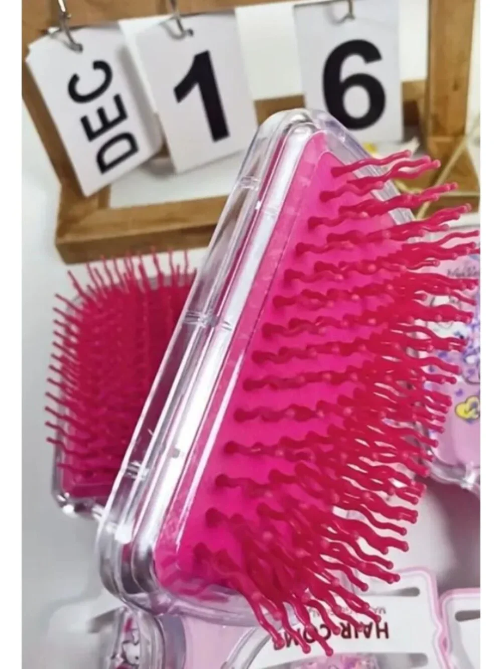 Hello Kitty Air Cushion Hair Brush Pink Glitter Detangling Comb Cute Kawaii